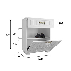 Тумба «Монблан» МБ-31К белое дерево