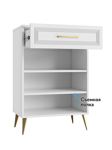 Тумба Оливия ОЛ-08 белый бриллиант/бланж