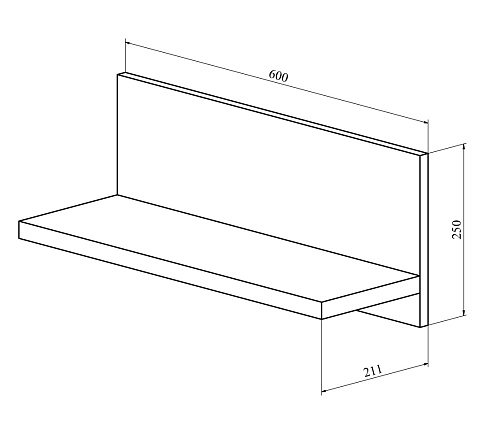 Полка Виктория ВИ-90 дуб крафт золотой