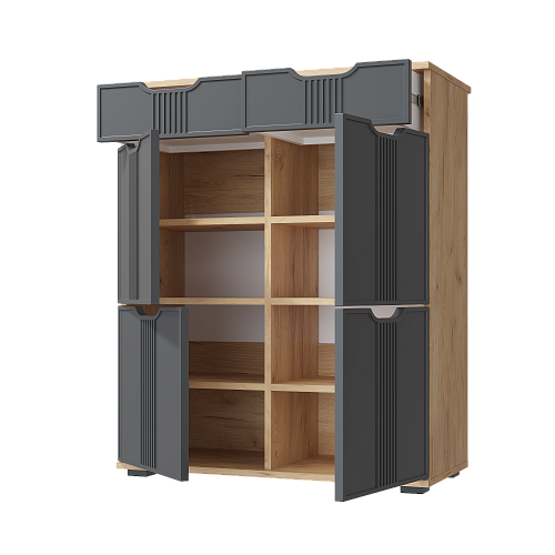 Комод Эмилия ЭЛ-20 дуб крафт золотой/графит