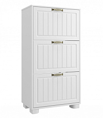 Тумба для обуви (обувница) «Монблан» МБ-34К белое дерево