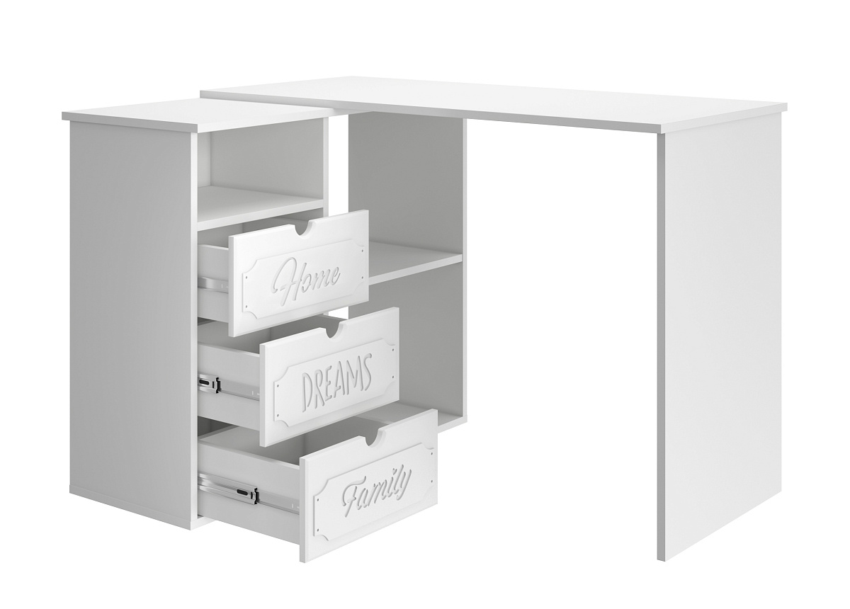 Стол угловой Дримстар ДС-5 белое дерево