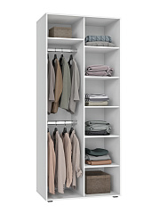 Шкаф для одежды Оптима ОП-01 белый структурный/меренга