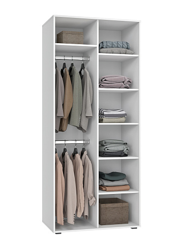 Шкаф для одежды Оптима ОП-01 белый структурный/меренга