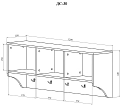 Вешалка ДримСтар ДС-30 белое дерево
