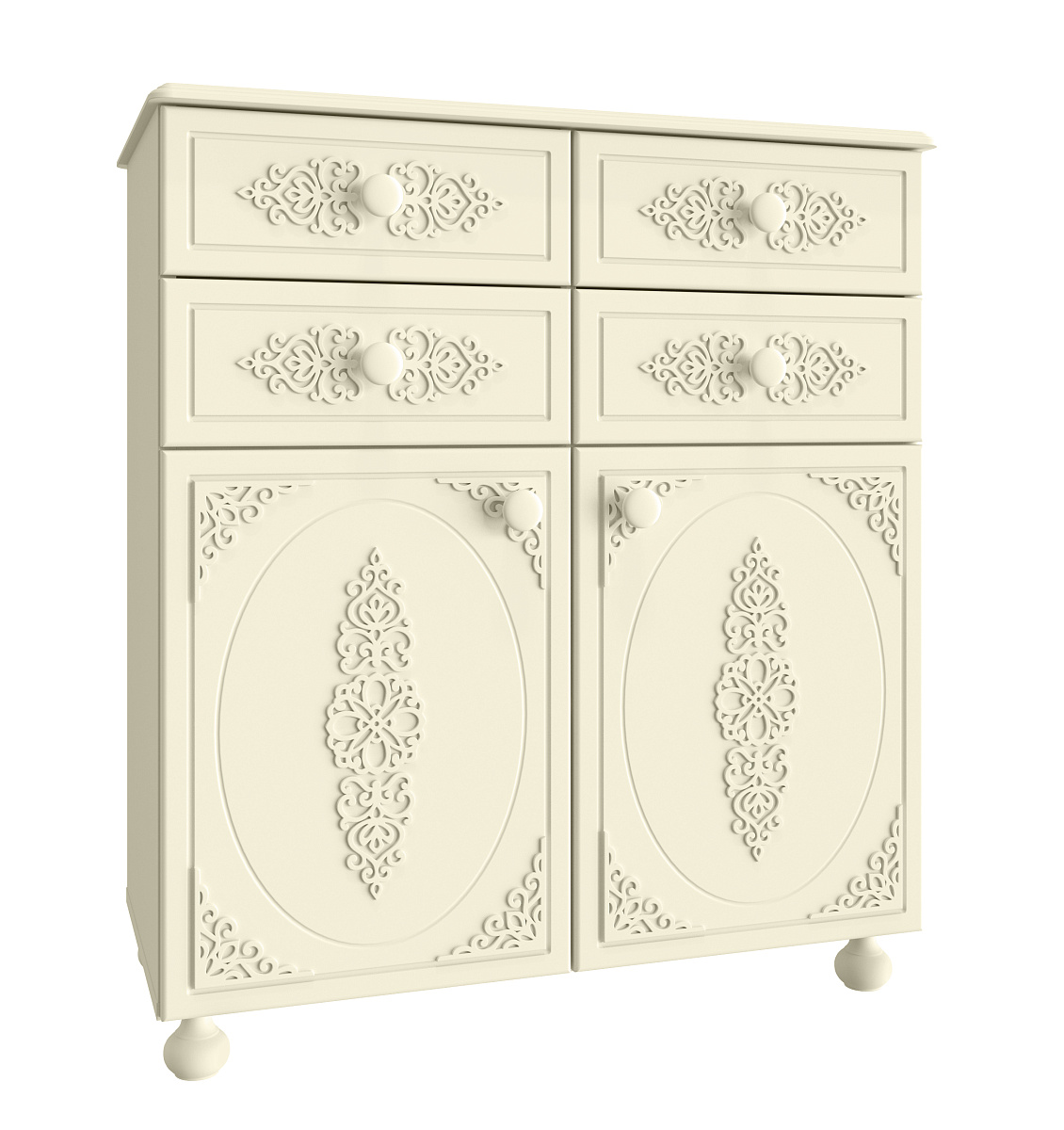 Тумба комбинированная Ассоль плюс АС-18 ваниль