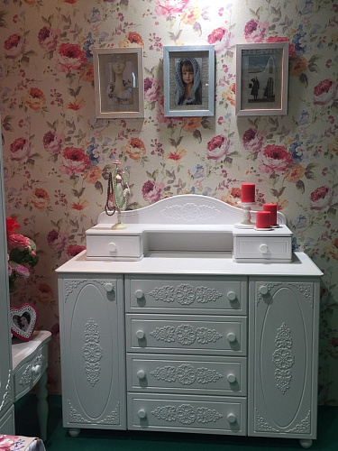 Тумба комбинированная Ассоль АС-19 белое дерево