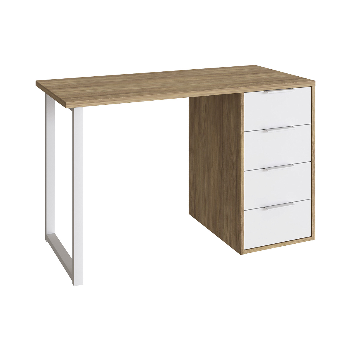 Стол С-410 блэквуд ячменный/меренга (1200х550 белая опора)