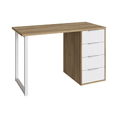 Стол С-410 блэквуд ячменный/меренга (1200х550 белая опора)