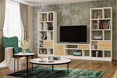 Набор мебели для гостиной Виктория-001 белый структурный/дуб роше