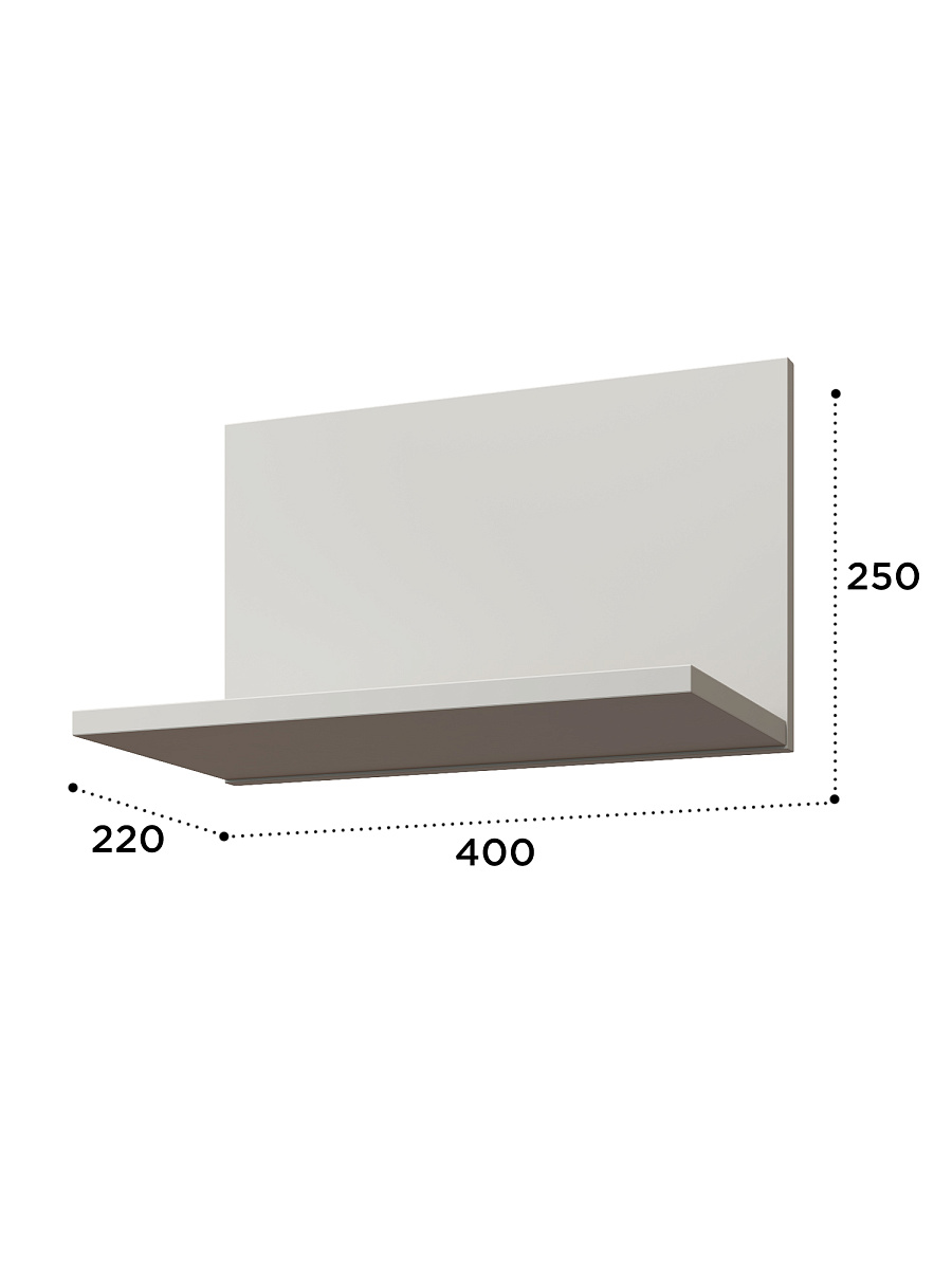 Полка Эмилия ЭЛ-9 кашемир/шарли керамика