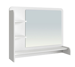 Полка с зеркалом ТН-2 белый структурный