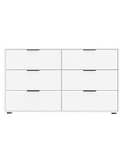Комод Оптима ОП-16 (1352х426) белый структурный/меренга
