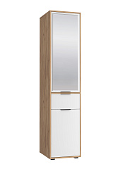 Пенал с зеркалом Оптима ОП-27 дуб крафт золотой/меренга