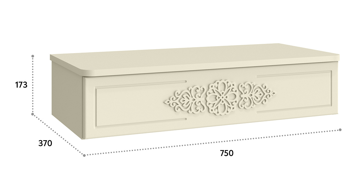 Тумба подвесная Ассоль плюс АС-69 ваниль