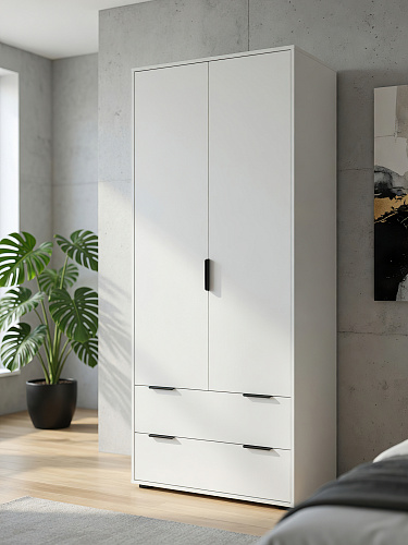 Шкаф Оптима ОП-26 белый структурный/меренга