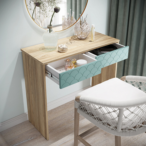 Стол Велламо ВО-09 блэквуд ячменный/бирюза