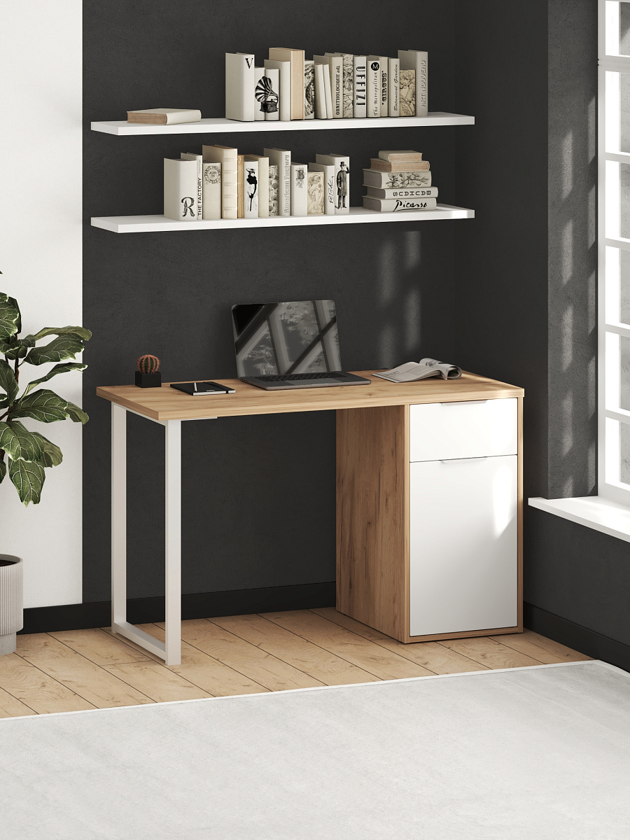 Стол С-418 дуб крафт золотой/меренга