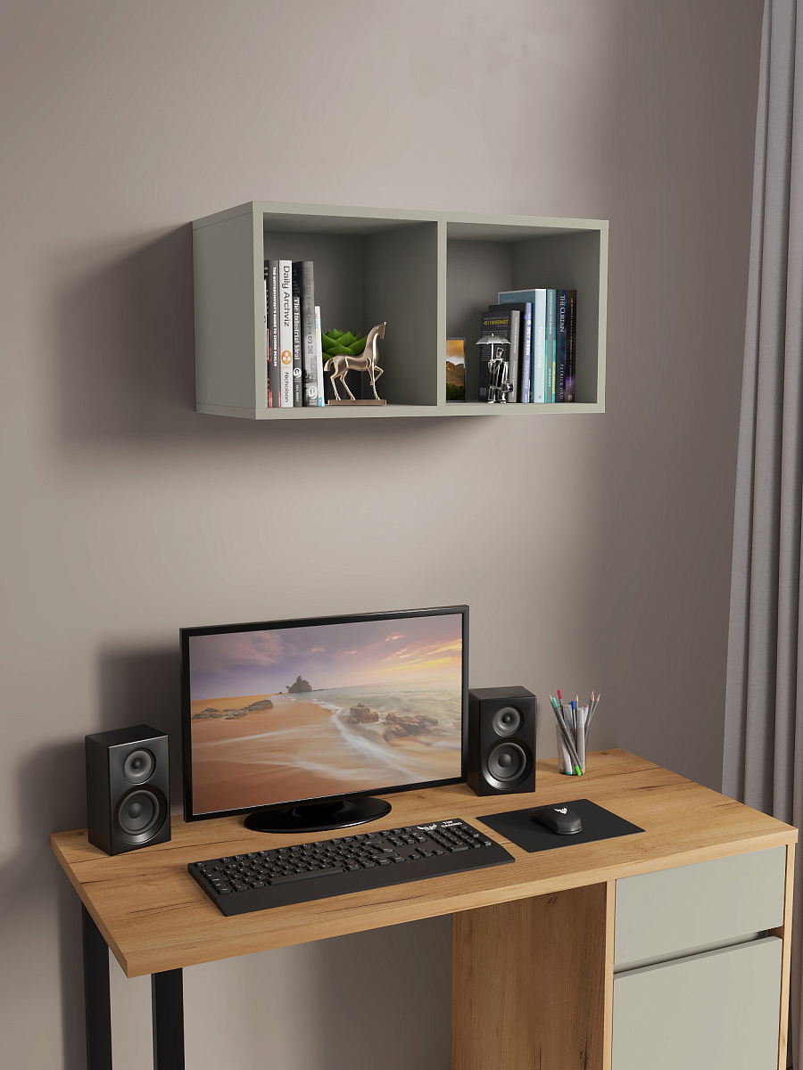 Полка П-01 глиняный серый