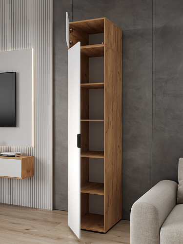 Антресоль Оптима ОП-10 дуб крафт золотой/меренга