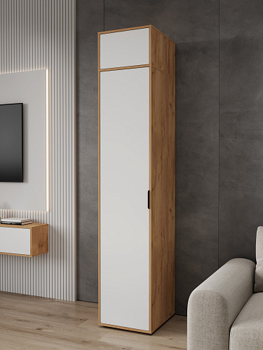 Антресоль Оптима ОП-10 дуб крафт золотой/меренга