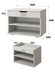 Тумба Эмилия ЭЛ-44 кашемир/шарли керамика