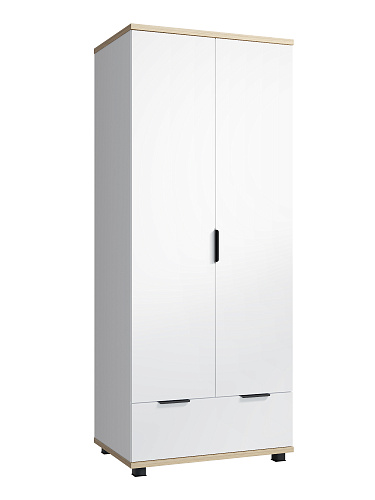 Шкаф платяной Скайлайт СЛ-2К блэквуд ячменный/белый/меренга