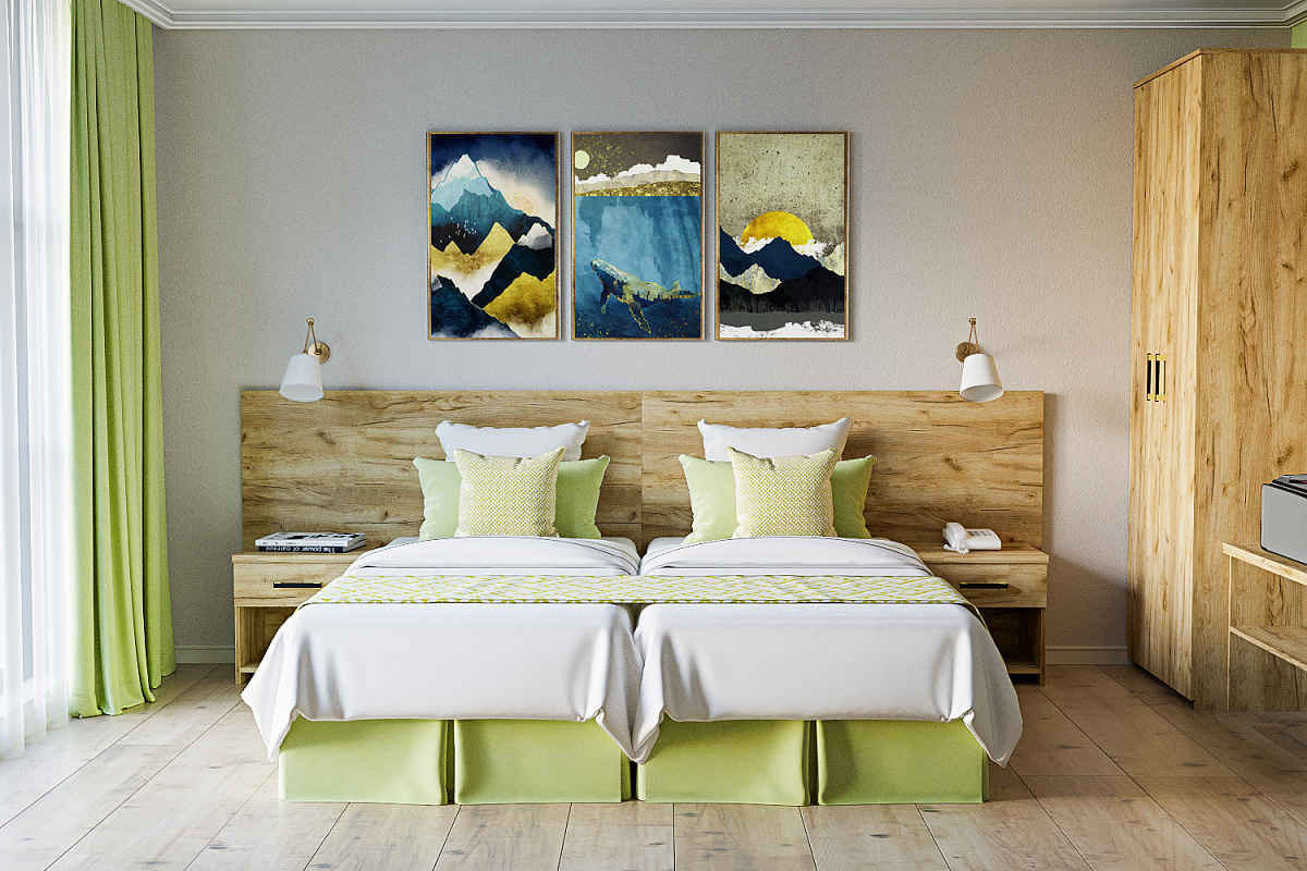 Изголовье для кровати Виктория ВИ-25 (2700x1000) дуб крафт золотой