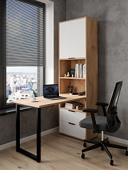 Стол рабочий Оптима ОП-20 дуб крафт золотой/меренга