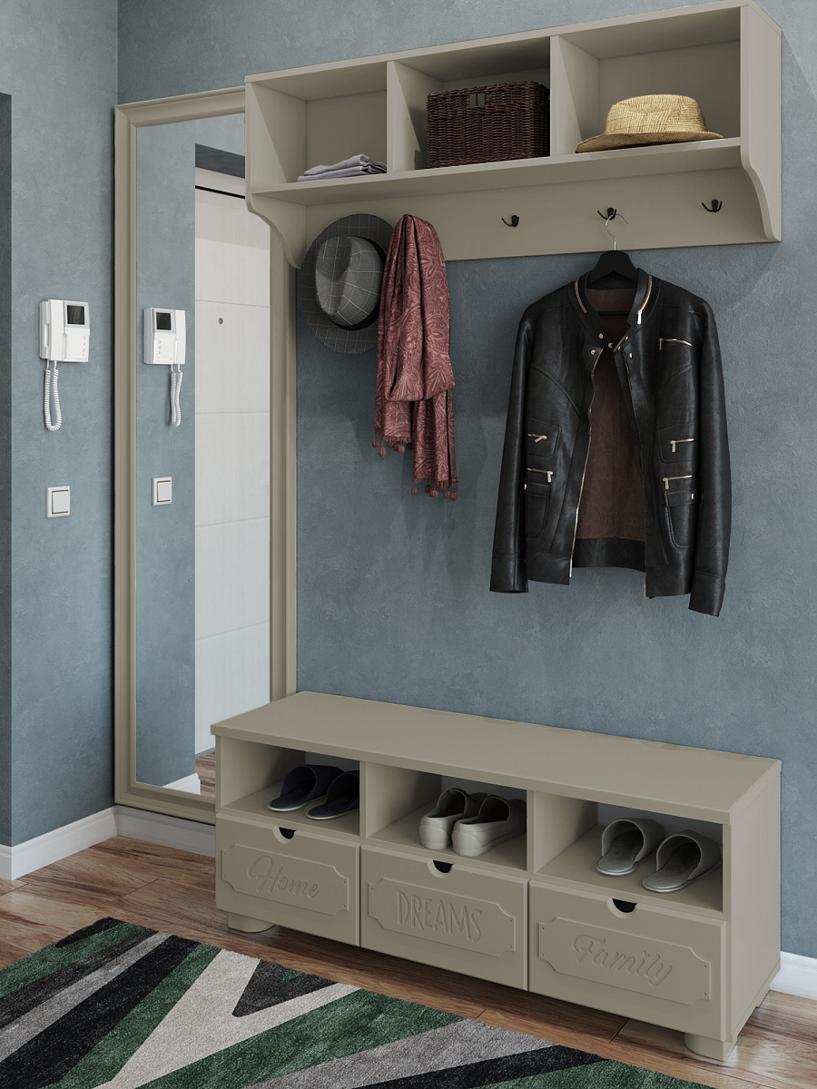 Тумба ДримСтар ДС-16 глиняный серый/риолит