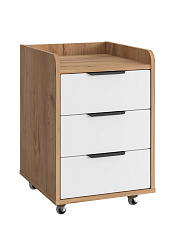 Тумба мобильная К-56 дуб крафт золотой/меренга