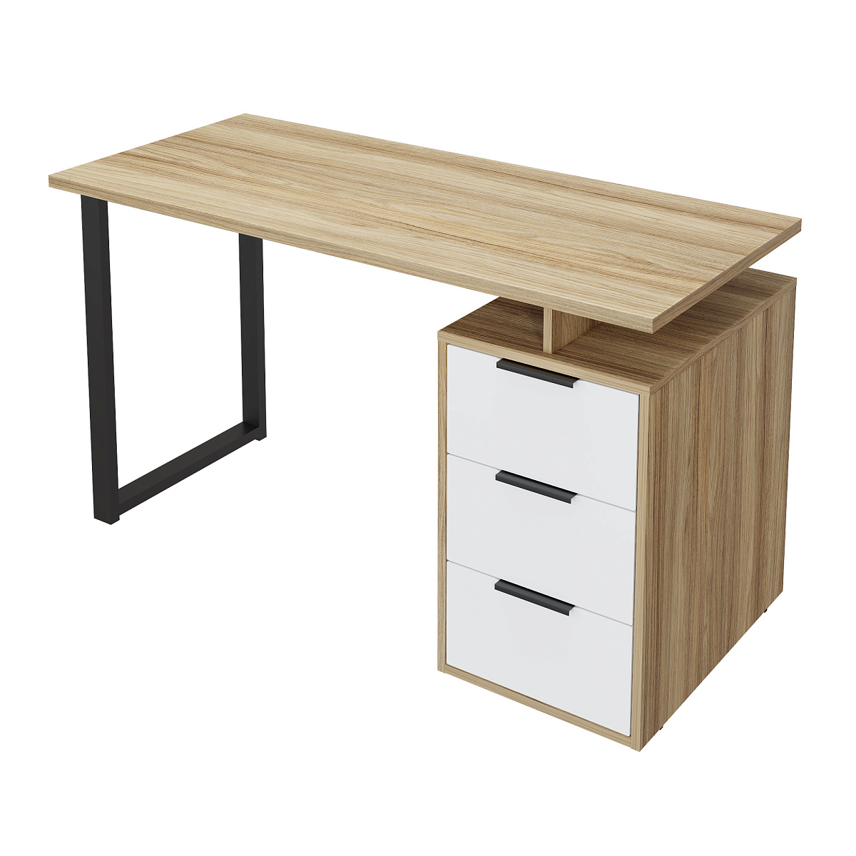 Стол С-406 блэквуд ячменный/меренга (1350*600)