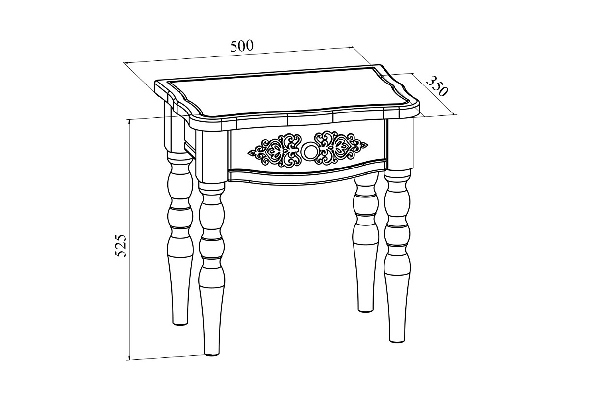 Тумба прикроватная Ассоль АС-39 белое дерево
