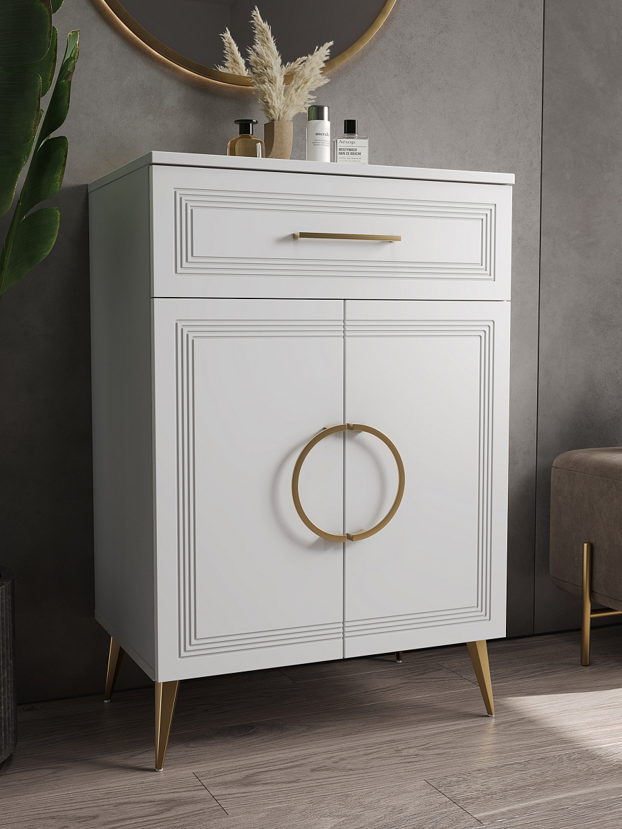 Тумба Оливия ОЛ-08 белый бриллиант/бланж