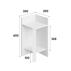 Этажерка Э-01 белый структурный/белый