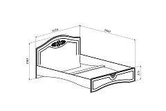 Кровать Ассоль плюс АС-113K (2000х1600) ваниль