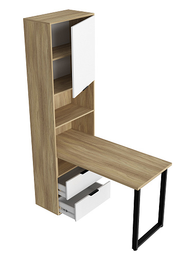 Стол рабочий Оптима ОП-20 блэквуд ячменный/меренга