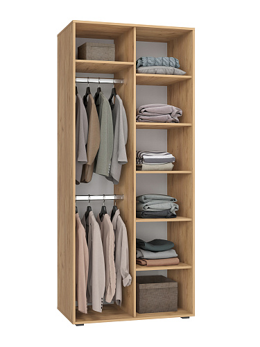 Шкаф для одежды Оптима ОП-01 дуб крафт золотой/меренга