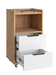 Тумба К-30 дуб крафт золотой/меренга