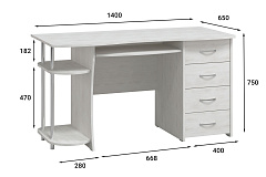 Стол компьютерный С-222БН северное дерево светлое