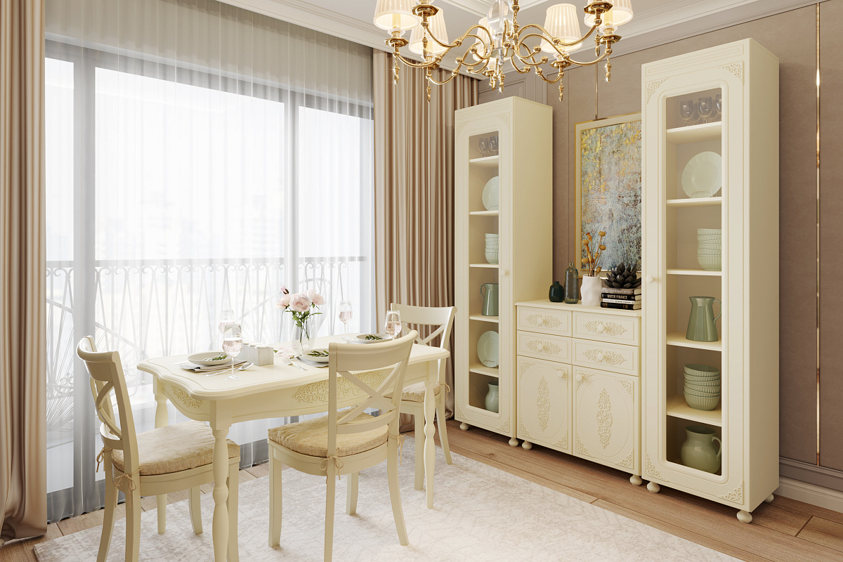 Гарнитур для гостиной Ассоль плюс АС-050 ваниль