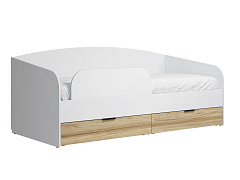 Кровать Скайлайт СЛ-31К (90/200) блэквуд ячменный/белый