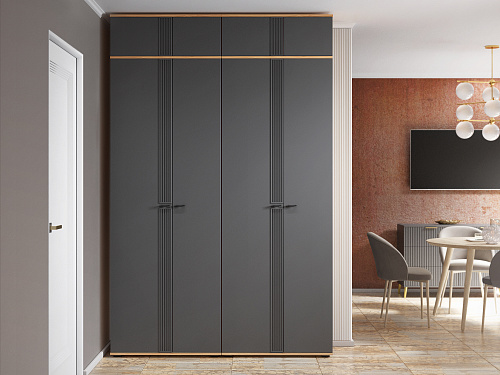 Антресоль Эмилия ЭЛ-51 дуб крафт золотой/графит