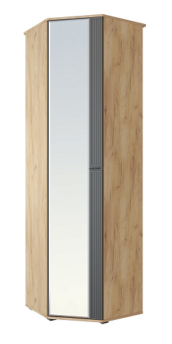 Шкаф угловой Эмилия ЭЛ-14К с зеркалом дуб крафт золотой/графит