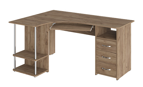 Стол компьютерный С-237 дуб крафт табачный