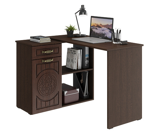 Стол угловой Монблан МБ-74К венге/орех шоколадный