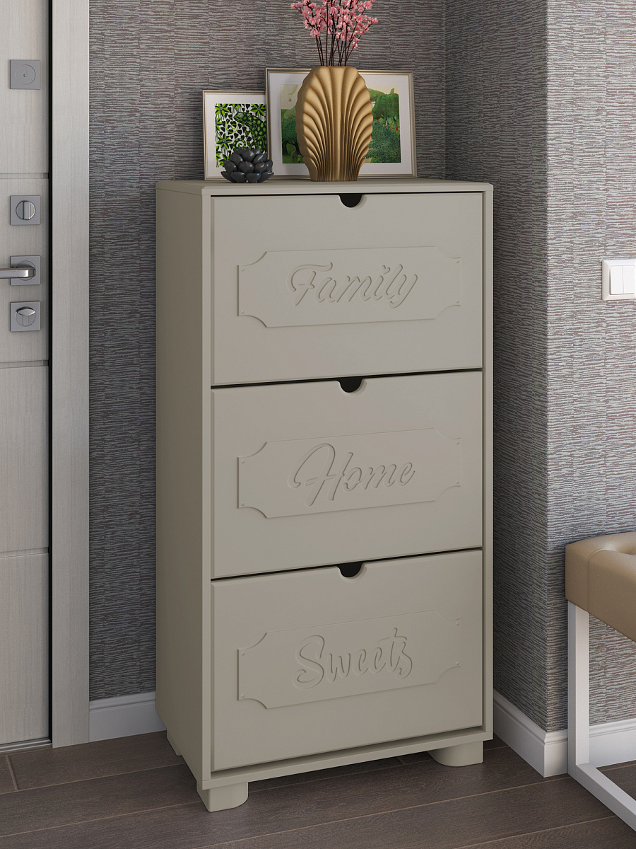 Тумба для обуви ДримСтар ДС-23 глиняный серый/риолит