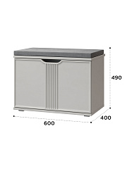 Тумба Эмилия ЭЛ-4К (с подушкой) кашемир/шарли керамика