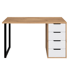 Стол С-402 дуб крафт золотой/меренга (1350х550)