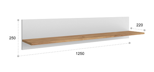 Полка Ирма ИР-21 дуб крафт/белый структурный